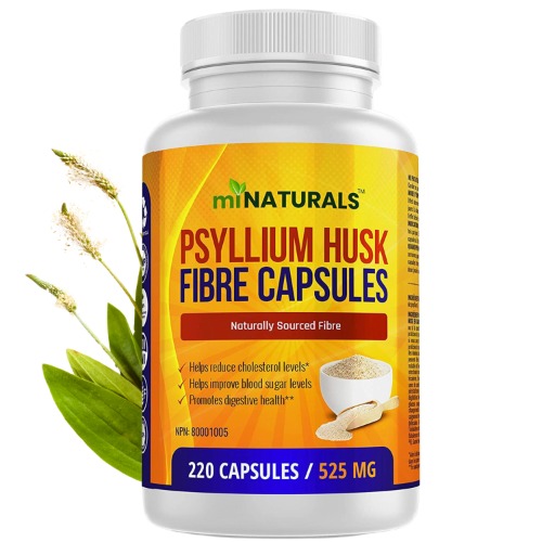 Psyllium Husk Fiber Capsules (220 Capsules - 525mg)