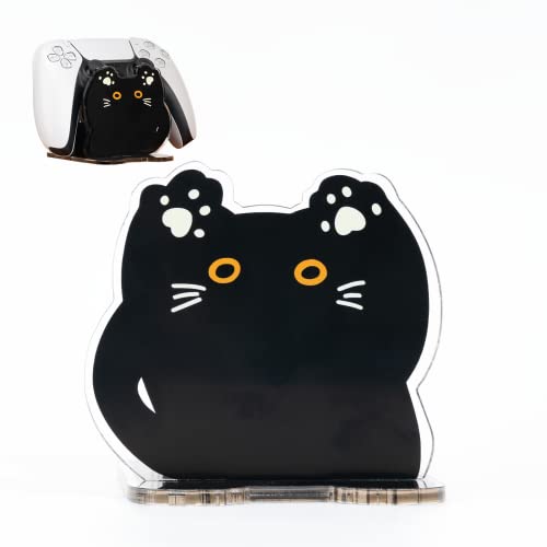 GeekShare Cute Acrylic Controller Holder for Xbox Series X S/Xbox one / PS5 / PS4, Desktop Display Game Controller Stand Pen Holder for Gaming Accessories- Black Cat