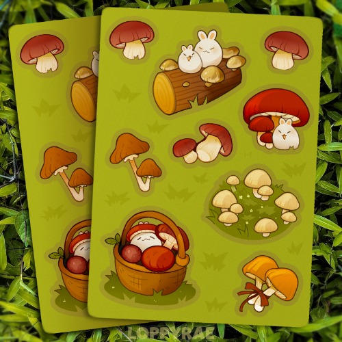 “Mushroom” A6 Sticker Sheet