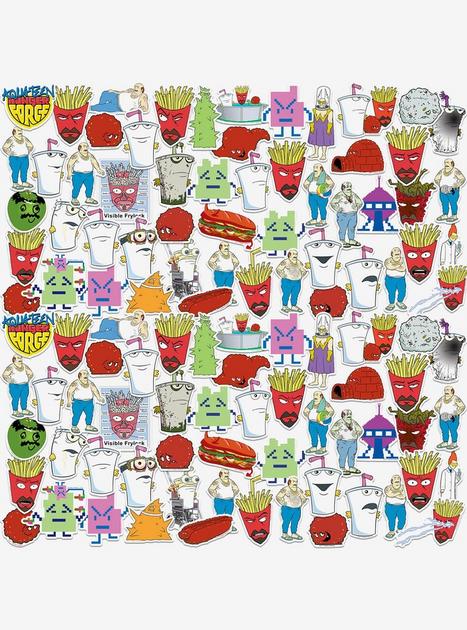 Aqua Teen Hunger Force Character 100ct Vinyl Stickers Variety Pack | Hot Topic