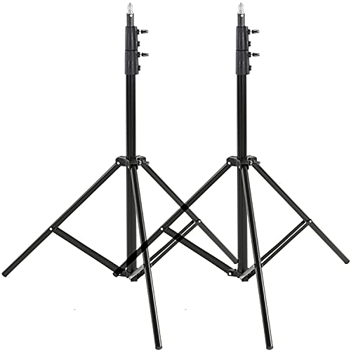 7 Foot Tripod Aluminum Compact Photography Light Stand with 1/4" Thread Used with Reflectors, Soft Boxes, Lights, Umbrellas, Backgrounds (7Feet - 2Packs) - 7Feet - 2Packs