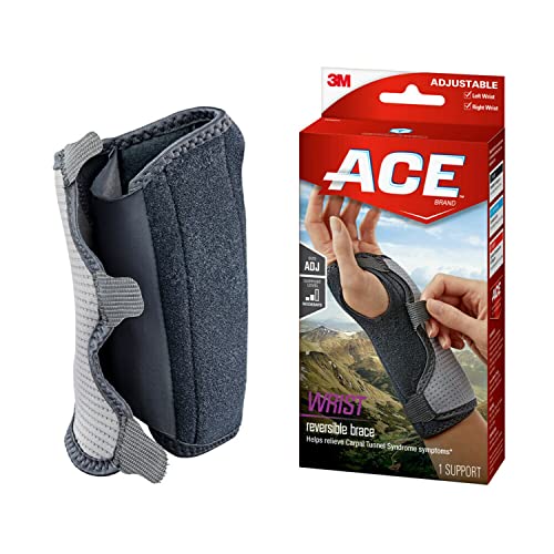 ACE Brand Reversible Wrist Brace, Wrist Support for Sore, Weak and Injured Wrists, Breathable, One Size Fits Most - Splint Wrist Brace