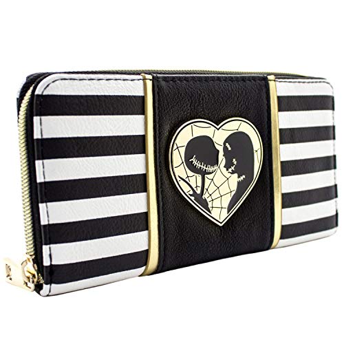Nightmare Before Christmas Jack & Sally Black Coin & Card Clutch Purse