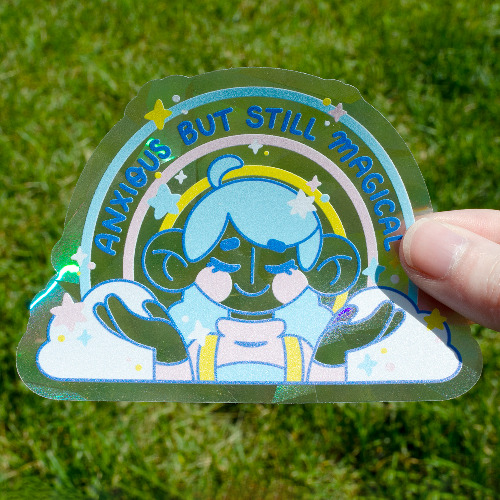 Anxious But Still Magical Suncatcher Sticker