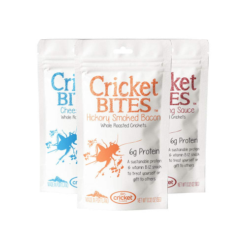 Cricket Bites: 3-Pack of Assorted Flavor Edible Insects (Made in Portland, Oregon) by Cricket Flours - Assorted Crickets 3 Pack
