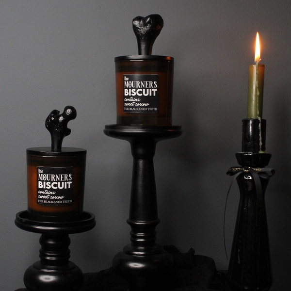 Gothic Bone Jar Candle | The Mourners Biscuit | Victorian Christmas | Apothecary Candle | Handmade by Artisans | The Blackened Teeth