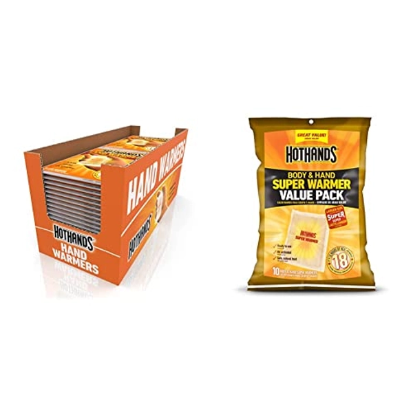 HotHands Hand Warmers - Long Lasting Safe Natural Odorless Air Activated Warmers - Up to 10 Hours of Heat - 40 Pair