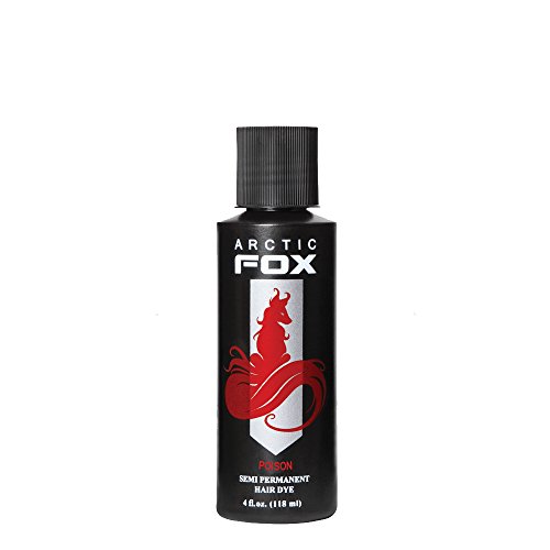 ARCTIC FOX Vegan and Cruelty-Free Semi-Permanent Hair Color Dye (4 Fl Oz, POISON) - POISON - 4 Fl Oz (Pack of 1)