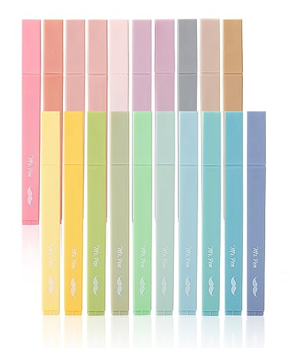 Mr. Pen- Aesthetic Highlighters, 20 pcs, Chisel Tip, Pastel Colors, No Bleed Bible Highlighter Pastel, Highlighters Assorted Colors, Pastel Highlighter Set, Christmas Gifts - Pastel Colors - 20 Pack