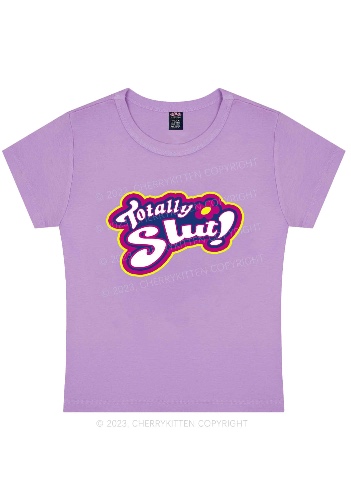 Totally Slxt Y2K Baby Tee Cherrykitten | Purple / L