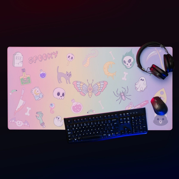 Pastel Kawaii Goth | Cute Desk Mat | Aesthetic Decor