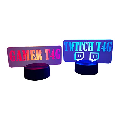 Personalised Gamer Tag | Name Sign | Custom Twitch LED Sign | Gaming Sign