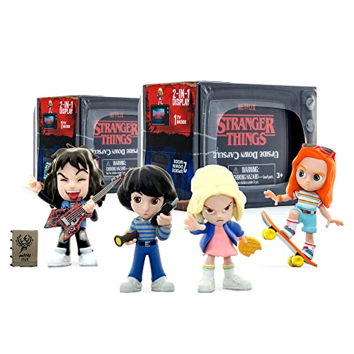 YuMe Official Netflix Stranger Things Surprise Upside Down Capsules Vintage Blind Box Action Figure 80's Collectible Gifts for Collectors Toys Merchandise (2Pk) - Series 1 - 2 Pack