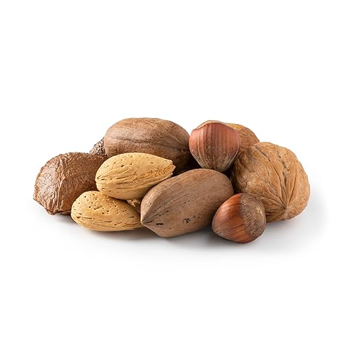 NUTS U.S. – Mixed Nuts In Shell (Almonds, Walnuts, Hazelnuts, Pecans, Brazil Nuts) | No Added Colors and No Artificial Flavors | Fresh Buttery Taste and Raw |Packed In Resealable Bags!!! (2 LBS) - Nutty - 2 Pound (Pack of 1)