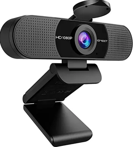 Amazon.com: EMEET 1080P Webcam with Microphone, C960 Web Camera, 2 Mics Streaming Webcam with Privacy Cover, 90°View Computer Camera, Plug&Play USB Webcam for Calls/Conference, Zoom/Skype/YouTube, Laptop/Desktop : Electronics