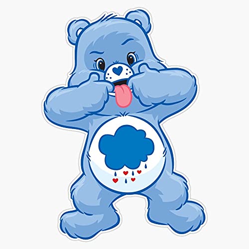 Grumpy Bear Care Bear Vinyl Sticker Waterproof Bumper Sticker Laptop Window Decal 5 inch (LEU3-SM-STICKERS-6908)