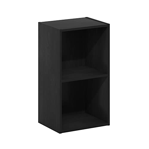 Furinno Luder Bookcase / Book / Storage, 2-Tier Cube, Blackwood - Blackwood - 2-Tier Cube