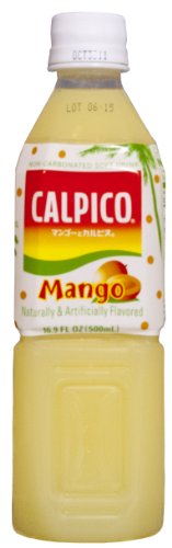 Calpico Soft Drink, Mango, 16.9-Ounce (Pack of 8) - Mango - 16.9 Fl Oz (Pack of 8)