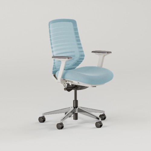 Ergonomic Chair - Light Blue / White / Standard