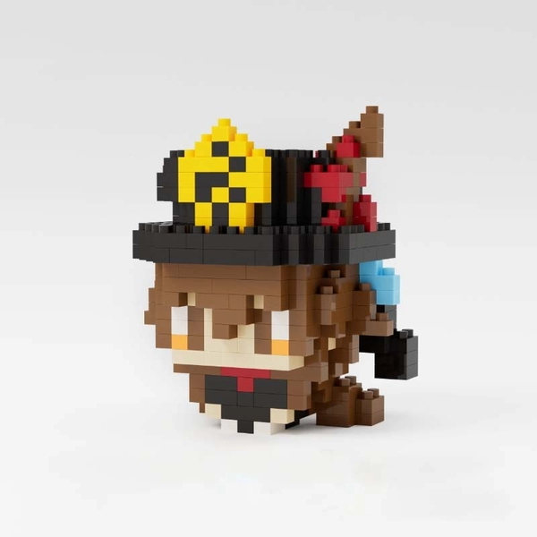 Chibi Genshin Impact Figure DIY Building Blocks Genshin Impact Desk Decor - Hu Tao