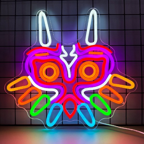 Legend Zelda Majora Mask Neon Light