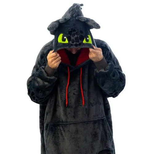 How to Train Your Dragon - Toothless Oversized Blanket Hoodie - Clothing - EB Games New Zealand