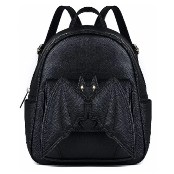 Mini Backpack Bat Purse Gothic: Leather Backpack Goth Backpack With Wings Mini Bookbags for Women Backpack Satchel Shoulder Daypack Black Fashion Backpack Travel Goth Bag