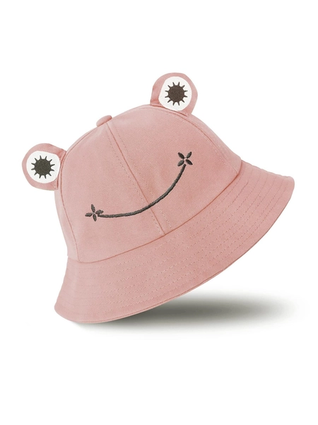 cartone carino rana Cappello da pescatore , casual Genitore-Figlio Bacino Cappello , Crema solare occhio grande Cappello