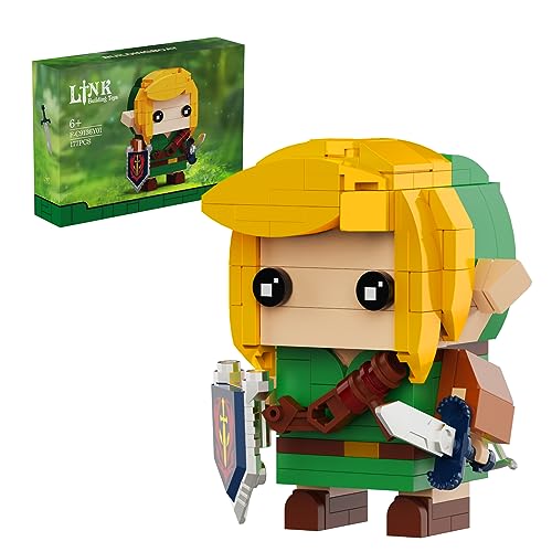 BuildingBoat Link Building Set, Link Figure Holding Master Sword and Hylian Shield, Great Toys Gifts for Fans Kids Adults(177 Pieces)