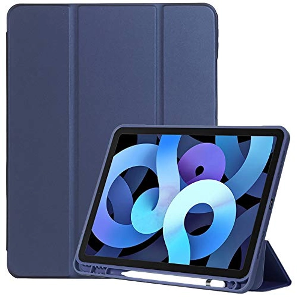 Billionn Hülle für iPad 9/8/7 (10,2", Modell 2021/2020/2019, 9./8./7. Generation), mit Stifthalter & Auto Sleep/Wake, Smart Trifold Stand, Marine