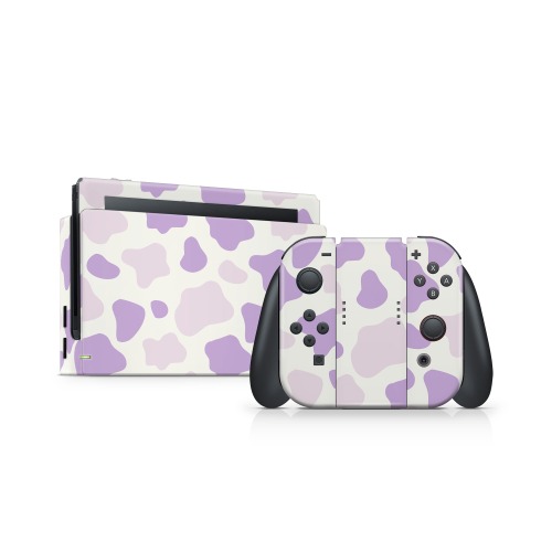 Lavender Moo Moo Nintendo Switch Skin - Full Set