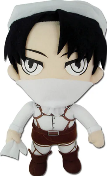 GE Animation Great Eastern Attack on Titan Cleaning Levi Ackerman Stuffed Plush, 8.5" - 