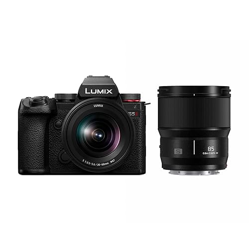 Panasonic LUMIX S5II Mirrorless Camera (DC-S5M2KK) with LUMIX S Series 85mm F1.8 L Mount Interchangeable Lens (S-S85) - w/ 20-60mm - w/ 85mm F1.8