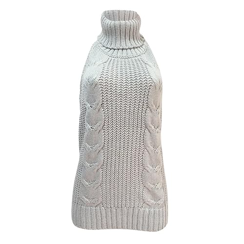 YOMORIO Womens Anime Virgin Killer Sweater Japanese Turtleneck Knitted Underwear Backless Pullover (Blue) - 