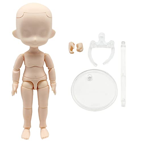 niannyyhouse DOD 13cm Doll Action Figures Body Suitable for 1/12 BJD Dolls Head Dress Up (Milky White-Standard Package B) - Milky White-Standard Package B