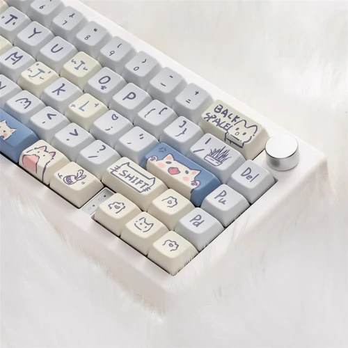 Blue Meow Meow keycaps PBT five-sided heat Sublimation MDA Profile For MX Switch Fit 61/64/68/87/96/104/108 Keyboard MDA Keycaps - AliExpress 