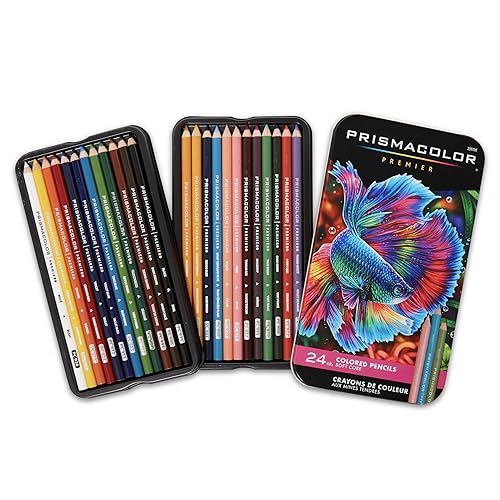 Prismacolor Premier Colored Pencils, Soft Core, 24 Pack - 24 Count (Pack of 1) - Pencil