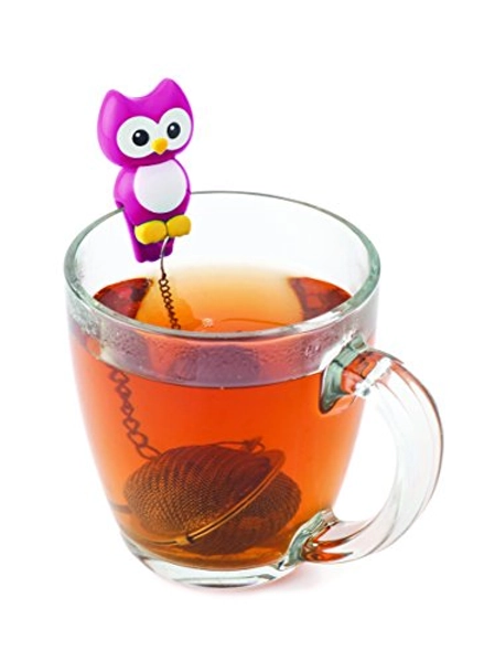 Joie MSC International 11120 MSC Hoot Owl Cup Mesh Ball Loose Leaf Tea Infuser-Random Color, Assorted