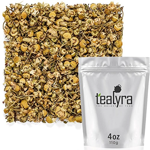 Tealyra - Lovely Night - Chamomile Rooibos Mint - Calming & Relaxing - Herbal Loose Leaf Tea - Antioxidants Rich - All Natural Ingredients - Caffeine-Free - 110g (4-ounce)