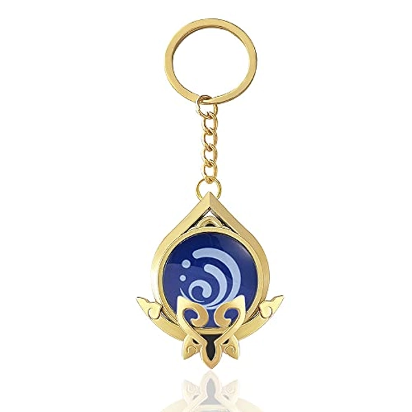 Genshin Impact Keychain ​Mondstadt And Inazuma ​Vision Luminous Keyring Genshin ​Character Cosplay Accessories Eye of God - Hydro-2