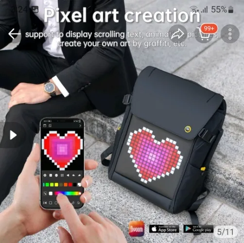 Divoom Pixel Waterproof Backpack 