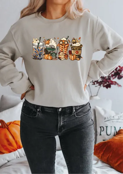 Halloween Horror Coffee Sweatshirt, Horror Movie Coffee Shirt,Halloween Sweatshirt, Spooky Season, Coffee sweater, Halloween Graphic sweater
