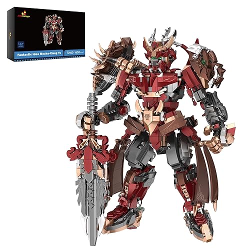 JMBricklayer 70160 Mech Robot Building Sets for Adults, Action Figure Warrior Armed Mecha Model Toy with Movable Joints, Cool Mech Collection Home Display Decor Gift for Boys Teens (1650 Pieces)