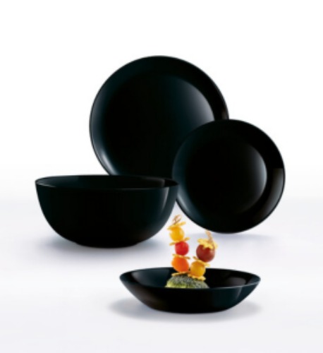 Black Luminarc Diwali Dinner Set - Set of 19