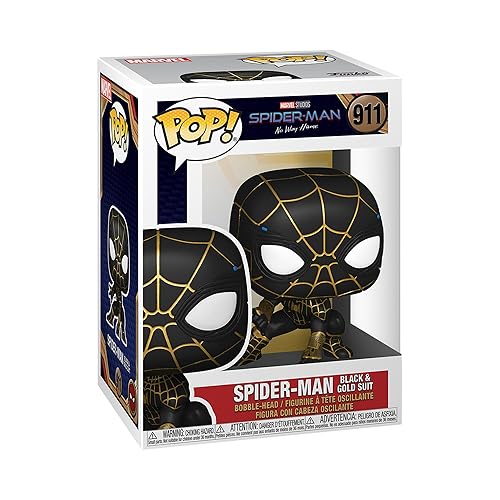 Funko POP Marvel: Spider-Man: No Way Home - Spider-Man in Black and Gold Suit, 3.75 inches, (56827) - Funko - Single