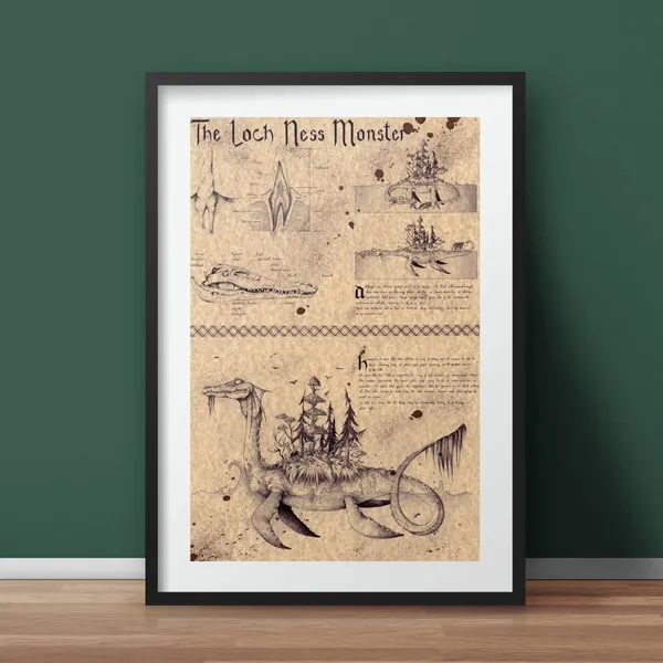 The Loch Ness Monster (Nessie) - Folklore Art Print