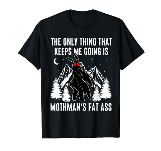 Funny Mothman Fat Ass Vintage Cryptid Funny Mothman Meme T-Shirt - Men - Red Heather - XX-Large