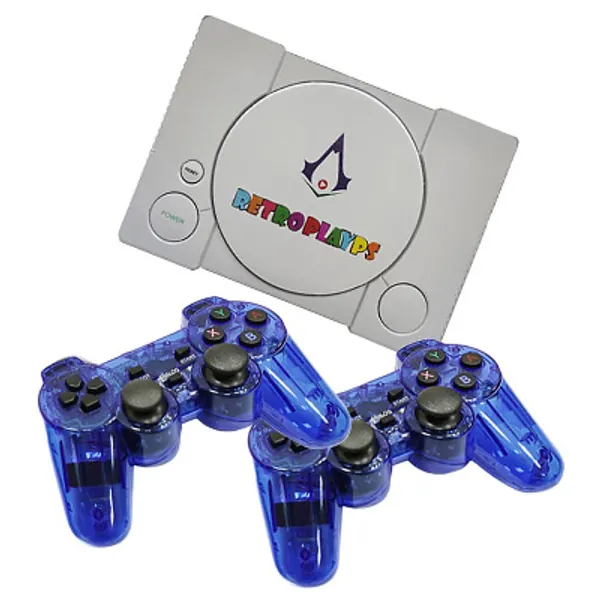 HJKPM PS1 Plug and Play Game Console, Raspberry Pi 32GB Super Emulator Built-in 7000 Classic Games Support 50 Simulators