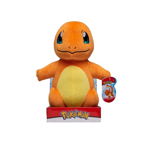 Pokémon Pokemon PKW0060 30 cm plush - Glumanda Charmander PLUSH-12-Inch Authentic Details-Toys for Kids, Single, Black