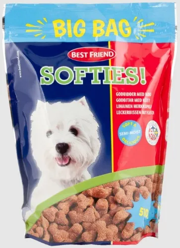 Best Friend Softies Big Bag lihainen herkku 510g | K-Ruoka Verkkokauppa
